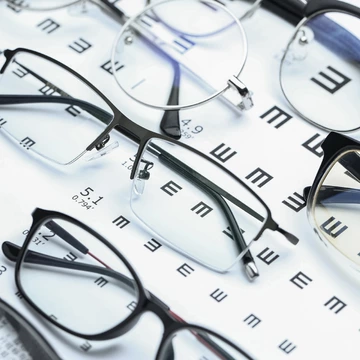 Okuliarové šošovky (sklá)